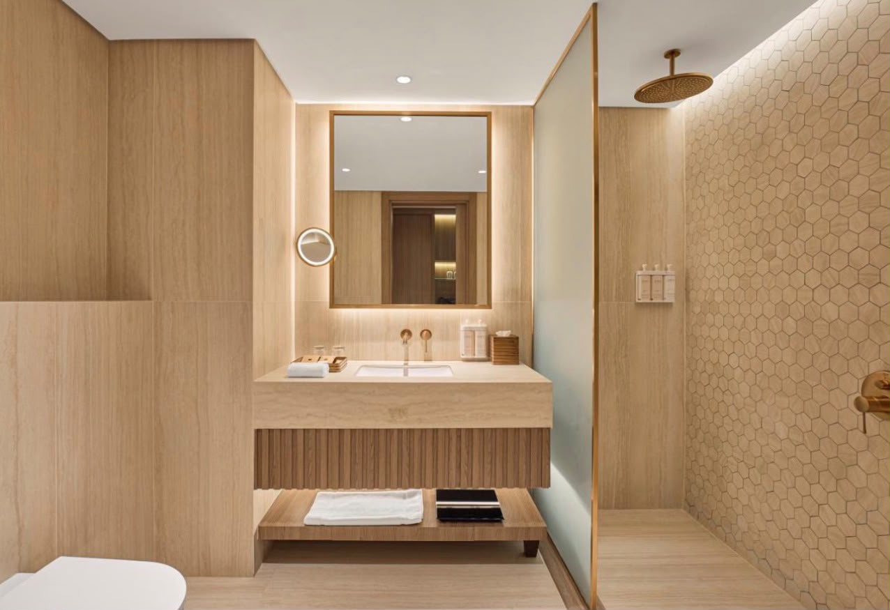 A guest bathroom at Makarem Burj Al Madinah &mdash; photograph 2 of 35